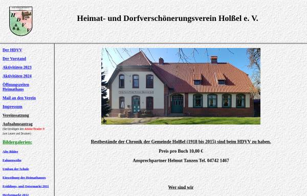 Vorschau von www.heimatunddorfverschoenerungsvereinholselev.com, Heimat- und Dorfverschönerungsverein Holßel e.V.