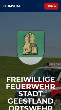 Vorschau der mobilen Webseite feuerwehr-imsum.de, Freiwillige Feuerwehr Imsum