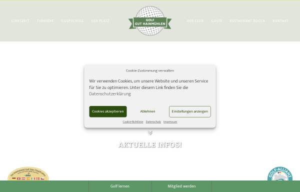Vorschau von www.golf-hainmuehlen.de, Golfanlage „Gut Hainmühlen“ GmbH & Co. KG