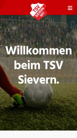 Vorschau der mobilen Webseite www.tsvsievern.de, TSV Sievern