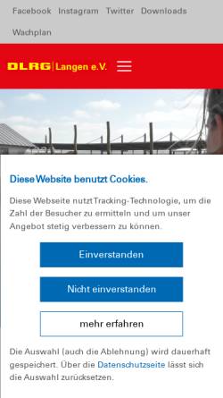 Vorschau der mobilen Webseite langen-sievern.dlrg.de, DLRG - Ortsgruppe Langen