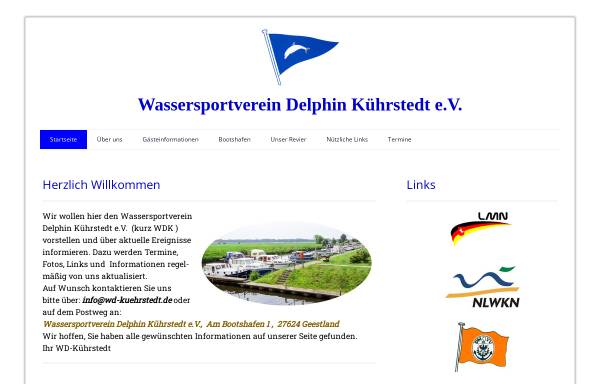 Vorschau von www.wd-kuehrstedt.de, Wassersportverein Delphin Wehdel in Kührstedt