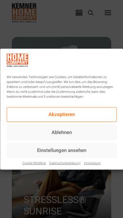 Vorschau der mobilen Webseite kemner-homecompany.de, Kemner Home Company GmbH & Co. KG.