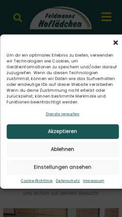 Vorschau der mobilen Webseite www.hofladen-feldmann.de, Hofladen-Feldmann.de