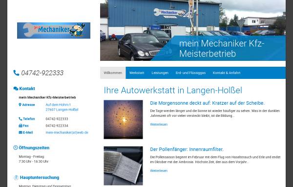 Vorschau von www.mein-mechaniker.de, Mein Mechaniker, Thorsten Irion