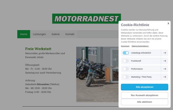 Vorschau von www.motorradnest.com, Lengies Motorradnest