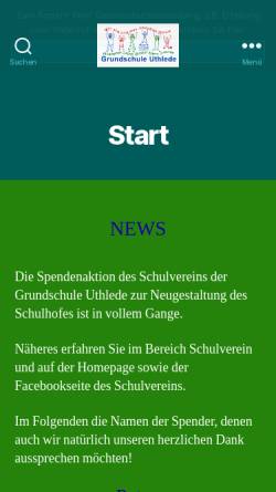 Vorschau der mobilen Webseite www.grundschule-uthlede.de, Grundschule Uthlede