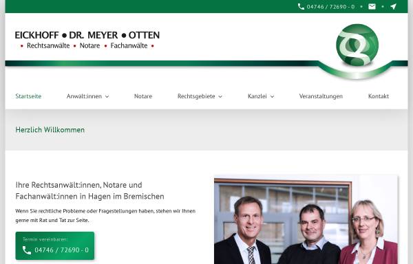 Vorschau von www.eickhoff-meyer-otten.de, Rechtsanwälte Eickhoff Dr. Meyer Otten
