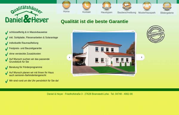 Vorschau von qualitaetshaeuser.com, Daniel & Heyer : Loher Bauunternehmen