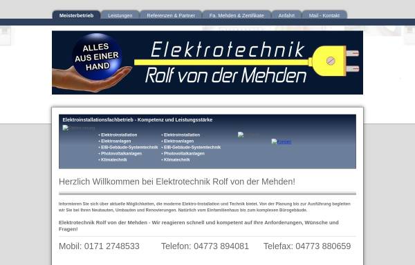 Vorschau von www.elektriker-lamstedt.de, Elektrotechnik Rolf von der Mehden