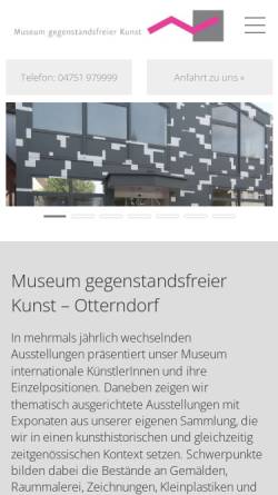 Vorschau der mobilen Webseite www.mgk-otterndorf.de, Museum gegenstandsfreier Kunst