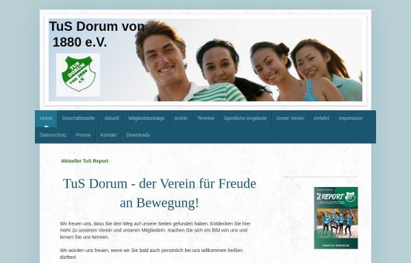 Vorschau von www.tus-dorum.de, Turn-und Sportverein Dorum von 1880 e.V.