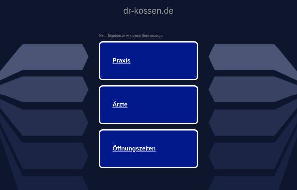 Vorschau von www.dr-kossen.de, Dr. med. Johannes-D. Kossen