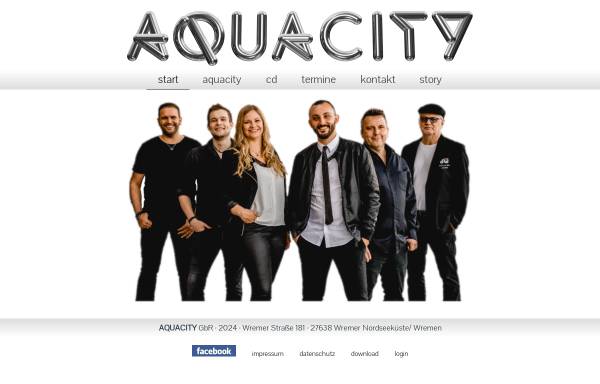 Vorschau von www.aquacity-band.de, Aquacity