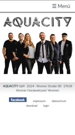 Vorschau der mobilen Webseite www.aquacity-band.de, Aquacity
