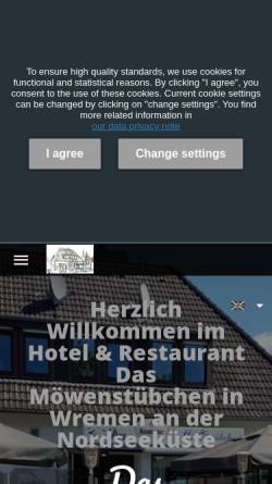 Vorschau der mobilen Webseite dasmoewenstuebchen.de, Café Möwenstübchen
