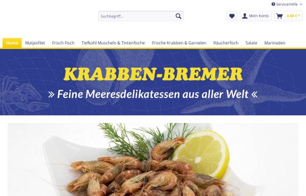 Vorschau von shop.krabben-bremer.de, Krabben Bremer GmbH