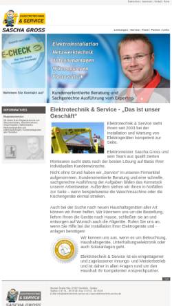 Vorschau der mobilen Webseite www.elektrotechnik-service.de, Sacha Gross