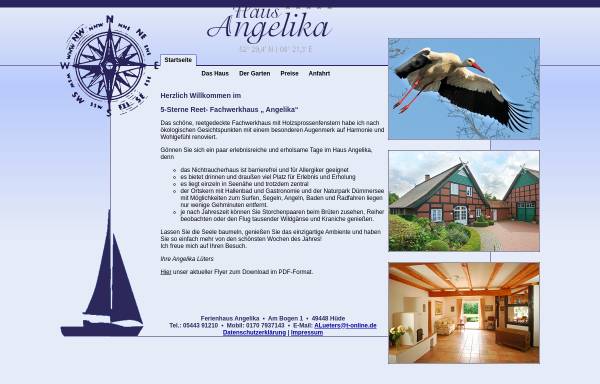 Vorschau von www.hausangelika-duemmer.de, Ferienhaus Angelika - Inh. Angelika Lüters