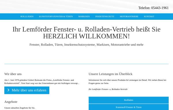 Vorschau von www.lemfoerder-rolladen.de, Lemförder Fenster- u. Rolladen-Vertrieb - Gisbert Reimann & Sohn GbR