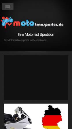 Vorschau der mobilen Webseite www.mototransporter.de, Mototransporter Kramer & Kramer GbR