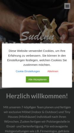 Vorschau der mobilen Webseite sudenn-holzbearbeitung.de, Sudenn Holzbearbeitung