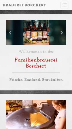 Vorschau der mobilen Webseite www.landhaus-brauerei.de, Landhaus-Brauerei Borchert GmbH
