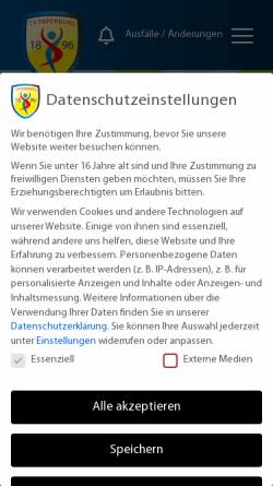 Vorschau der mobilen Webseite www.tv-papenburg.de, Turnverein Papenburg von 1896 e.V.