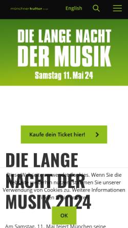 Vorschau der mobilen Webseite www.muenchner.de, Die Lange Nacht der Musik in München