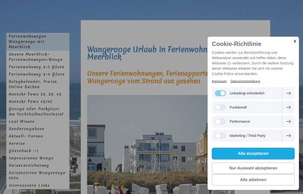 Vorschau von www.wangerooge-meerblick.info, Wangerooge Meeresblick