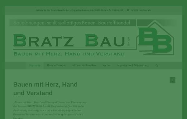 Vorschau von bratz-bau.de, Bratz Bau GmbH