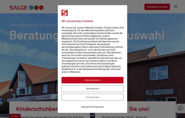 Vorschau von www.schuhhaus-salge.de, Schuhhaus Salge Calberlah - Schuh und Sport Salge GmbH
