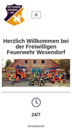 Vorschau der mobilen Webseite www.feuerwehr-wesendorf.de, Freiwillige Feuerwehr Wesendorf