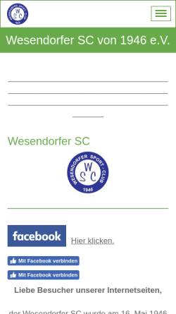 Vorschau der mobilen Webseite wesendorfersc.jimdo.com, Wesendorfer Sport Club e.V. von 1946
