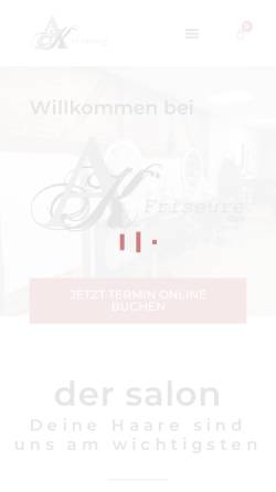 Vorschau der mobilen Webseite www.ak-friseure.de, AK-Friseure