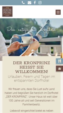 Vorschau der mobilen Webseite www.der-kronprinz.de, Der Kronprinz