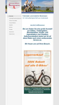 Vorschau der mobilen Webseite www.fahrrad-beckmann.de, Fahrrad-Beckmann