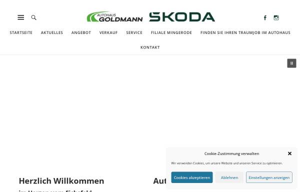 Vorschau von www.skoda-goldmann.eu, Autohaus Goldmann GmbH