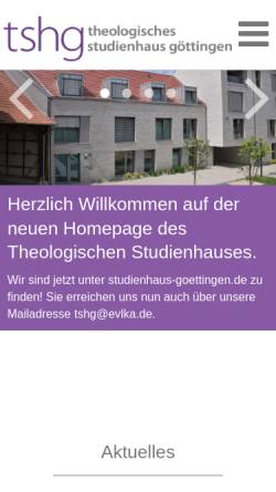 Vorschau der mobilen Webseite www.eshg.de, Evangelische Studierenden- und Hochschulgemeinde Göttingen