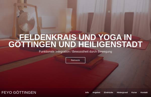 Vorschau von www.feldenkrais-yoga-goettingen.de, Feldenkrais und Yoga Zentrum Göttingen