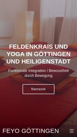 Vorschau der mobilen Webseite www.feldenkrais-yoga-goettingen.de, Feldenkrais und Yoga Zentrum Göttingen