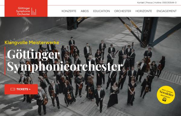 Vorschau von www.gso-online.de, Göttinger Symphonie Orchester