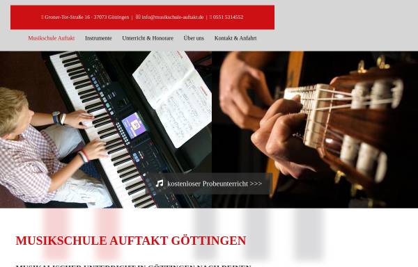 Vorschau von www.musikschule-auftakt.de, Technics Musikschule Auftakt