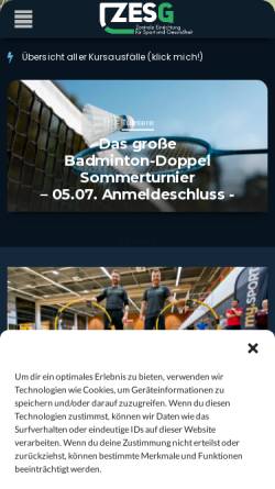 Vorschau der mobilen Webseite my.sport.uni-goettingen.de, Hochschulsport Göttingen