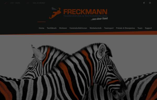 Vorschau von www.textildruck-freckmann.de, Sportteam Freckmann GmbH