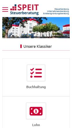 Vorschau der mobilen Webseite www.speit-steuerberatung.de, SPEIT Steuerberatung