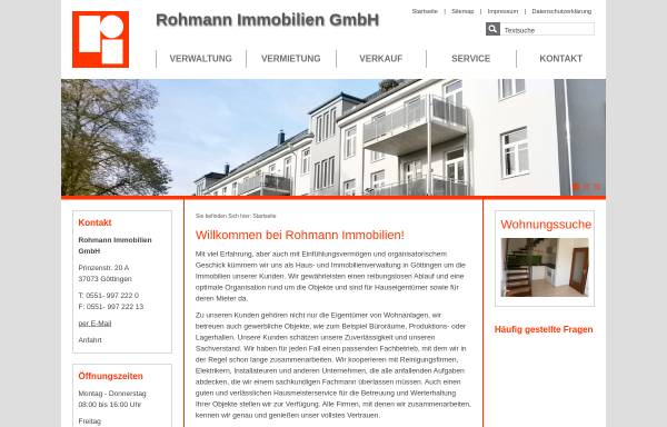 Vorschau von www.rohmann-hv.de, Rohmann Immobilien GmbH