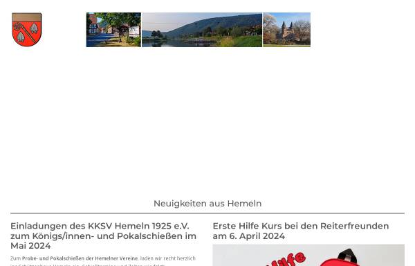 Vorschau von www.hemeln.de, Ortschaft Hemeln