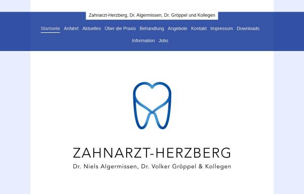 Vorschau von www.zahnarzt-herzberg.de, Zahnarztpraxis Udo Algermissen und Kollegen