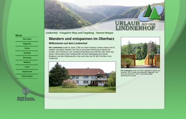 Vorschau von www.lindnerhof.info, Urlaub auf dem Lindnerhof - Rosalie Großheim
